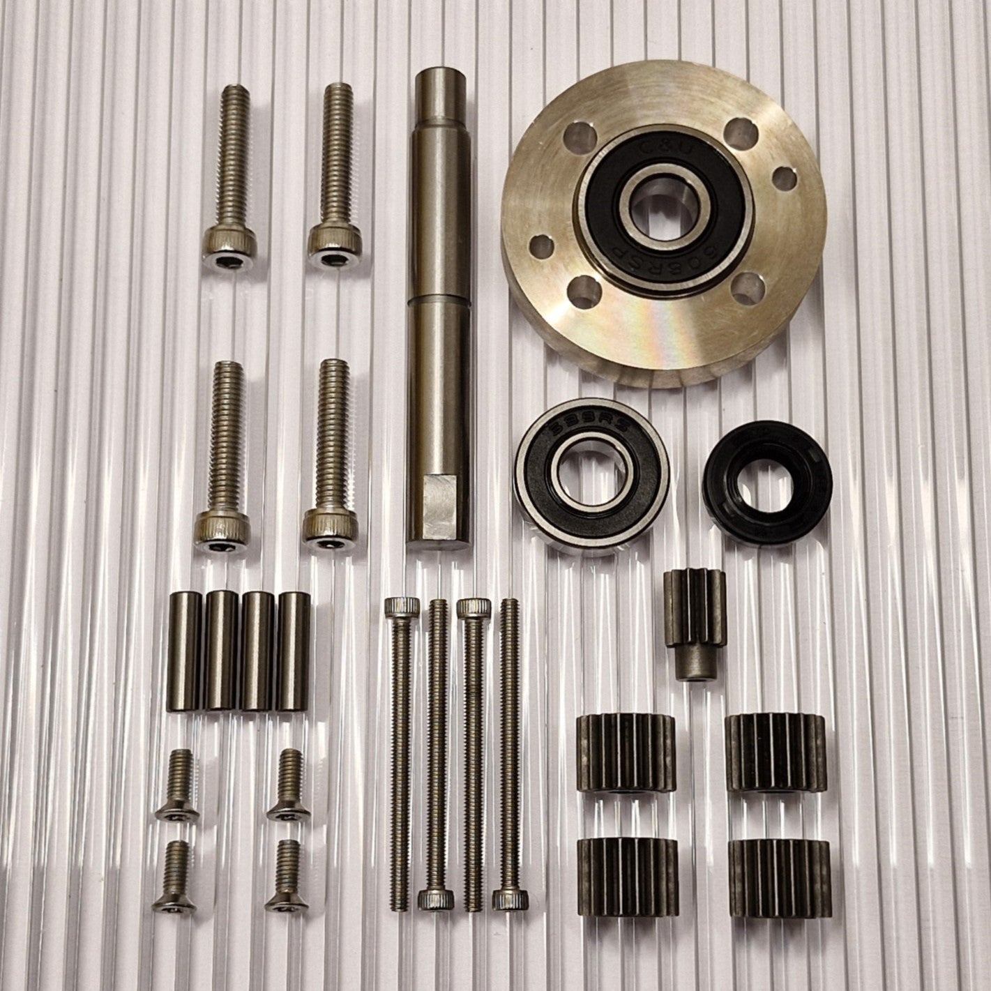 Reparationssæt til Husqvarna Automower 320 420 430X 440 450X 520 550 hjulmotor med forbedret lejesystem og 4X planetgear